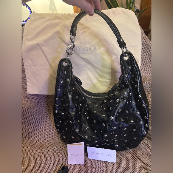 Jimmy Choo Star Studded Leather Shoulder Bag - Picture 5 of 16